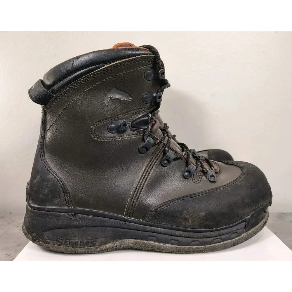Simms Tributary Wading Boots Mens 11 Basalt Felt Sole Fly Fishing Waterproof EUC